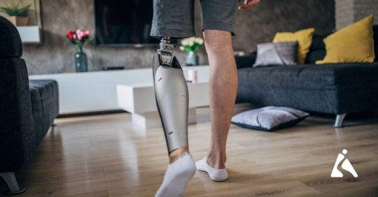 man with artificial leg